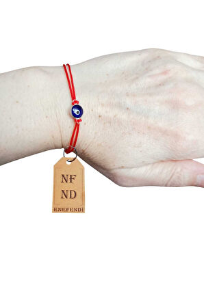 BİLEKLİK GÖZ NAZAR BONCUK KIRMIZI İPLİ 1,5cm MAKROME BİLEKLİK HEDİYELİK ŞANS UĞUR