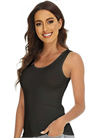 Uniquetrenders Kadın Kalın Askılı Pamuklu Atlet 3'lü Set