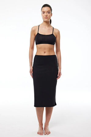 Kadın Ten Rengi Tam Boy Uzun Etek Astarı Modal Jüpon 1061