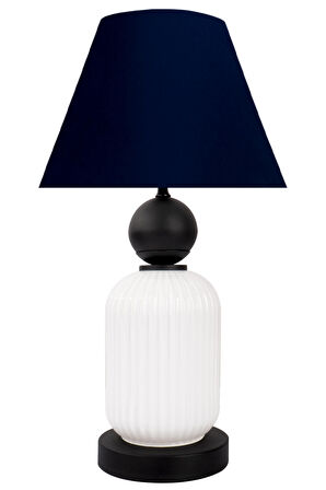 Lotus Opal Black - White KONİ Cam Abajur