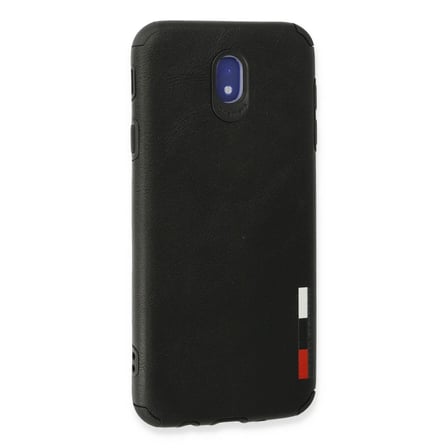 Samsung Galaxy J7 Pro / J730 Kılıf Loop Deri Silikon - Siyah