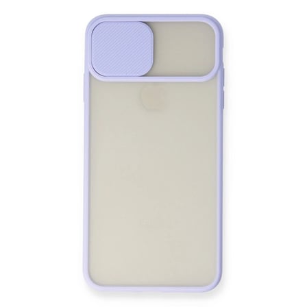 İphone Xs Max Kılıf Palm Buzlu Kamera Sürgülü Silikon - Lila