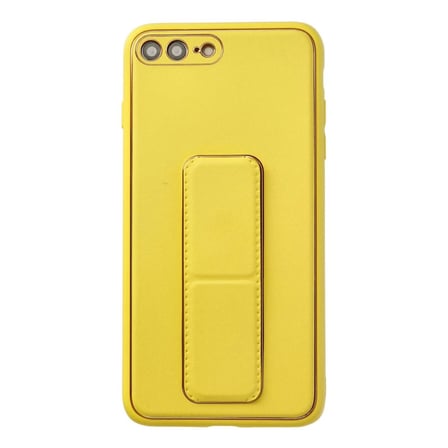 İphone 7 Plus Kılıf Coco Deri Standlı Kapak - Sarı