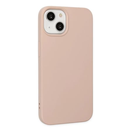 İphone 14 Plus Kılıf Nano İçi Kadife Silikon - Pudra