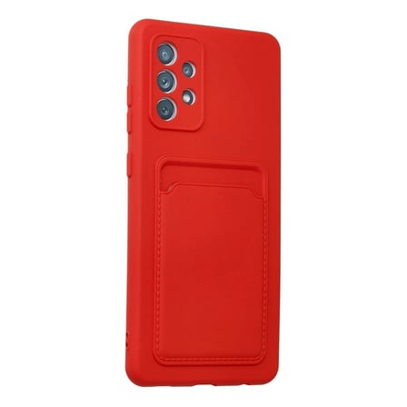 Samsung Galaxy A32 Kılıf Kelvin Kartvizitli Silikon - Kırmızı