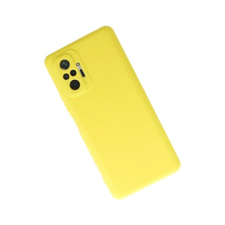 Redmi Note 10 Pro Kılıf Nano İçi Kadife Silikon - Sarı