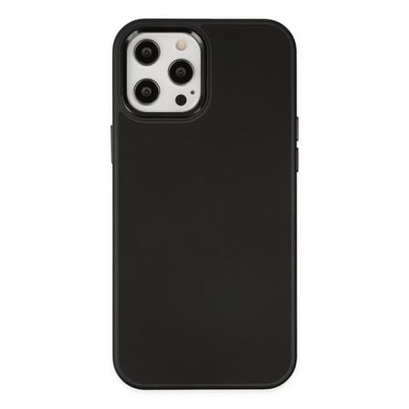 İphone 12 Pro Max Kılıf Asya Deri Silikon - Siyah