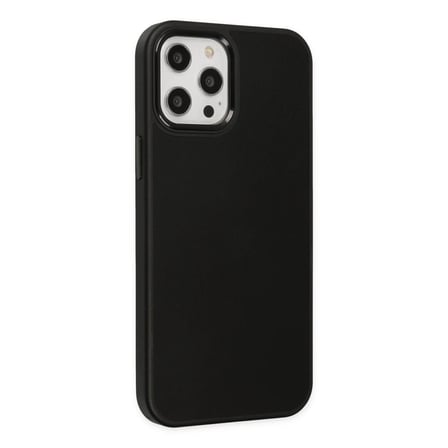 İphone 12 Pro Max Kılıf Asya Deri Silikon - Siyah