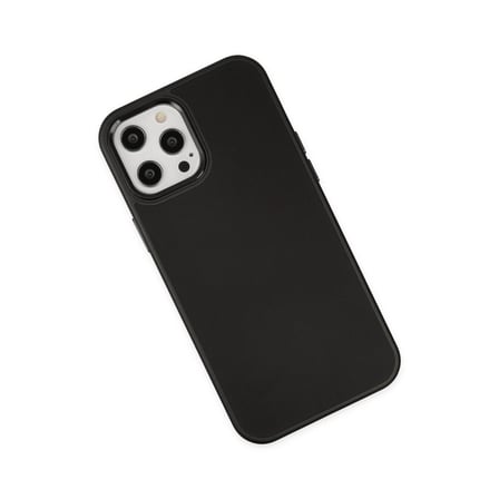 İphone 12 Pro Max Kılıf Asya Deri Silikon - Siyah