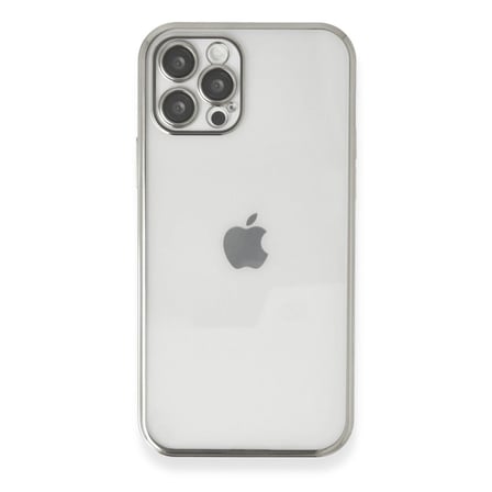 İphone 12 Pro Max Kılıf Razer Lensli Silikon - Gümüş