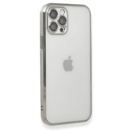 İphone 12 Pro Max Kılıf Razer Lensli Silikon - Gümüş