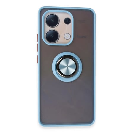 Redmi Note 13 4g Kılıf Montreal Yüzüklü Silikon Kapak - Buz Mavi
