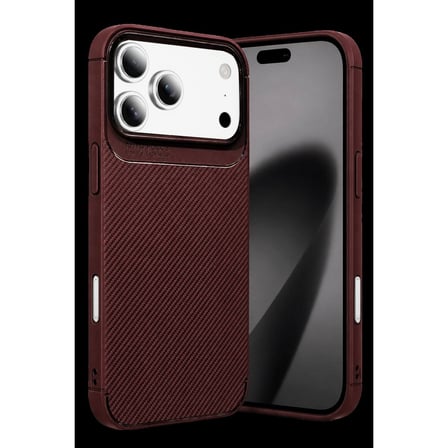 Newface İphone 18 Pro Max Auto Focus Karbon Kapak - Bordo