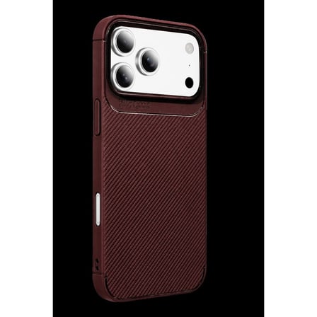 Newface İphone 18 Pro Max Auto Focus Karbon Kapak - Bordo