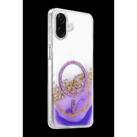 Onegif Samsung Galaxy A07 4g Lotus Simli Magsafe Kapak - Mor