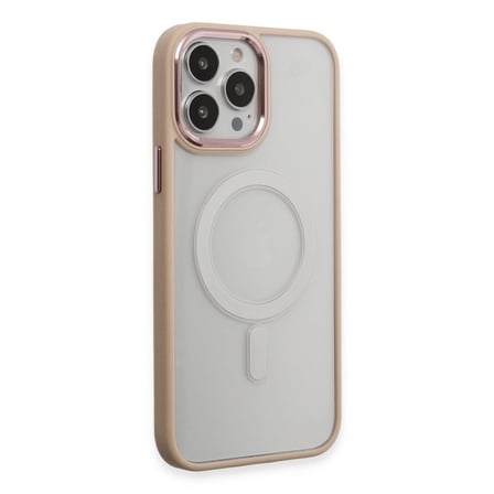 İphone 15 Pro Kılıf Room Magneticsafe Silikon - Pudra