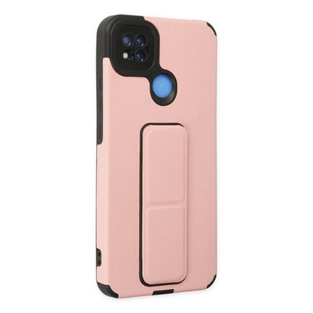 Redmi 9c Kılıf Mega Standlı Silikon - Pudra