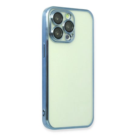 İphone 14 Pro Max Kılıf Razer Lensli Silikon - Açık Mavi