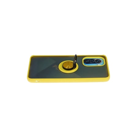 Redmi K40 Kılıf Montreal Yüzüklü Silikon Kapak - Sarı