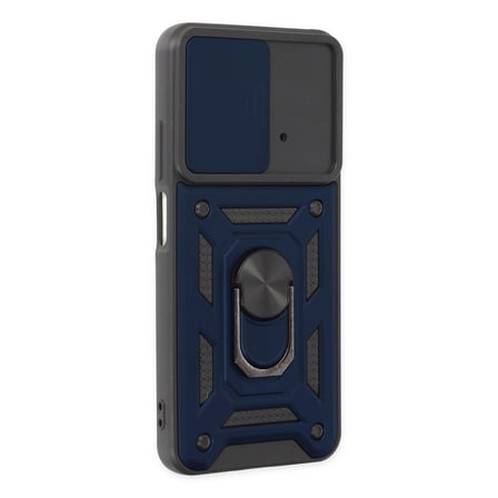 Poco M4 Pro 4g Kılıf Pars Lens Yüzüklü Silikon - Lacivert