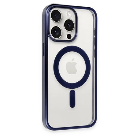 İphone 15 Pro Max Kılıf Erozi Magsafe Kapak - Lacivert