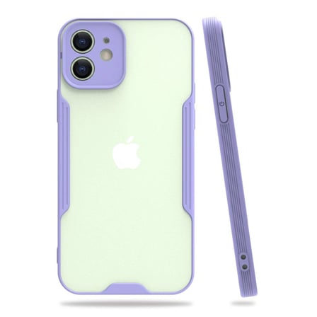 İphone 12 Kılıf Platin Silikon - Lila