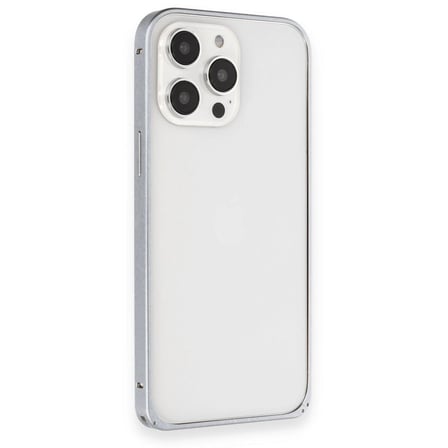 Joko İphone 15 Pro Metal Bumper Mat Kapak - Gri