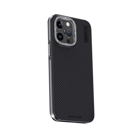 Joko İphone 15 Pro Max Kılıf Aramid 600d Kevlar Karbon Fiber Magsafe Kapak - Gri