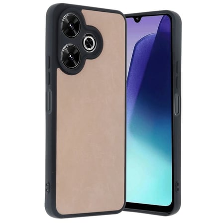 Redmi 13 4g Kılıf Aras Deri Kapak - Pudra