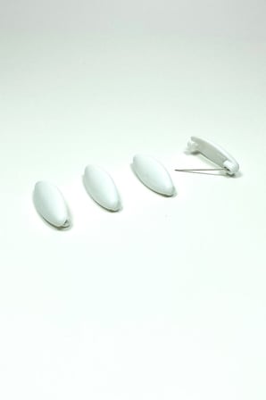 4 Adet Plastik Çengelli Eşarp Ve Şal İğnesi Beyaz 4 cm