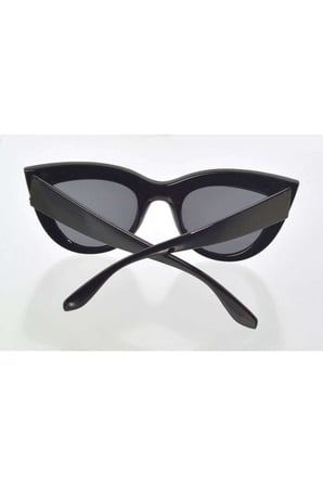 Siyah Çerçeve Cat Eye Kadın Güneş Gözlüğü - Moda Gözlük