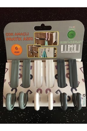 6'lı Çok Amaçlı Pratik Askı Sert Plastik Royaleks-GMP-799-OP-8