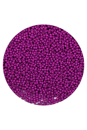 Fuşya Renk 4 Mm Yaklaşık 660 Adet / 60 Gram Cam Boncuk Oya Yazma Bileklik Ve Kolye