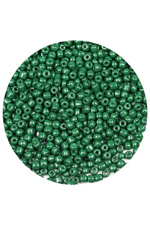 Koyu Yeşil Renk 4 Mm Yaklaşık 660 Adet / 60 Gram Cam Boncuk Oya Yazma Bileklik Ve Kolye