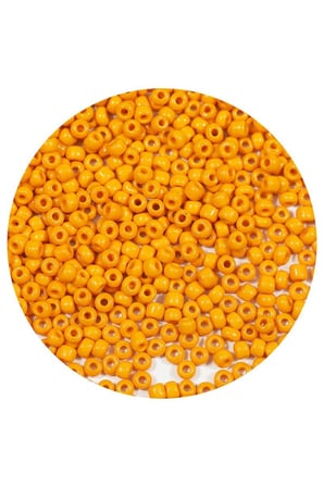 Turuncu Renk 4 Mm Yaklaşık 1100 Adet / 100 Gram Cam Boncuk Oya Yazma Bileklik Ve Kolye