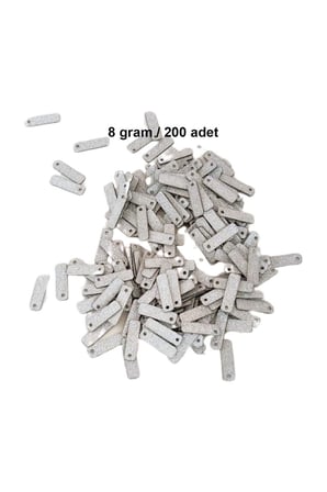 Mat Beyaz 15 X 5 Mm Dantel Oya Yazma Halhal Abiye Lazer Kesim Pul 200 Adet / 8 Gram