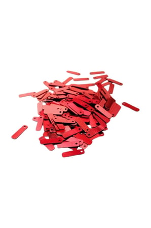 Kırmızı 15 X 5 Mm Dantel Oya Yazma Halhal Abiye Lazer Kesim Pul 600 Adet / 24 Gram