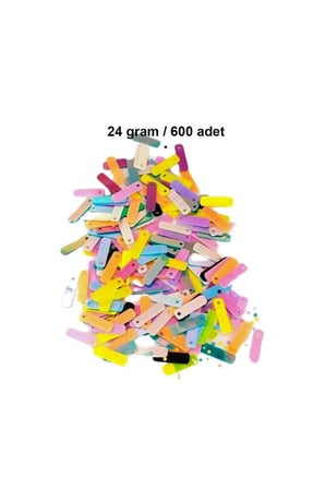 Pastel Renkler 15 X 5 Mm Dantel Oya Yazma Halhal Abiye Lazer Kesim Pul 600 Adet / 24 Gram