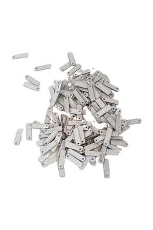 Mat Beyaz 15 X 5 Mm Dantel Oya Yazma Halhal Abiye Lazer Kesim Pul 600 Adet / 24 Gram