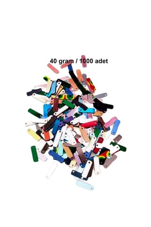 Karışık Renkler 15 X 5 Mm Dantel Oya Yazma Halhal Abiye Lazer Kesim Pul 1000 Adet / 40 Gram