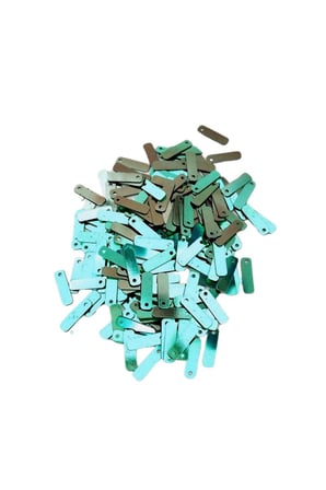 Yeşil 15 X 5 Mm Dantel Oya Yazma Halhal Abiye Lazer Kesim Pul 1000 Adet / 40 Gram
