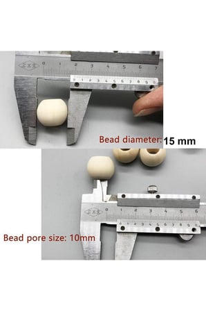 20 Gr 20 Adet Ahşap Boncuk 15 Mm Çap X 10 Mm Delik Doğal Yuvarlak Ahşap Makrome El İşi Çanta