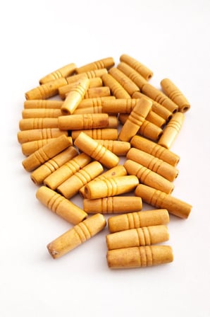 100 Gr 225 Adet Ahşap Boncuk 25 Mm Boy X 10 Mm En Doğal Ahşap Makrome El İşi Çanta