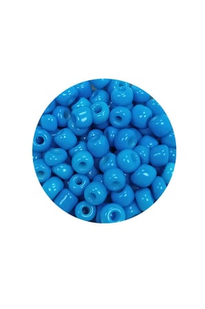 Dökme Cam Kum Boncuk Büyük Boy 6/0 4 Mm - 20 Gram - Açık Mavi - Bnc106