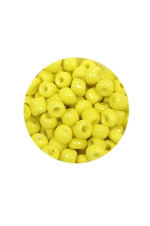 Dökme Cam Kum Boncuk Büyük Boy 6/0 4 Mm - 60 Gram - Sarı - Bnc126
