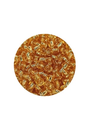 Dökme Cam Kum Boncuk 8/0 3 Mm - 20 Gram - Şeffaf Koyu Sarı - Bnc176
