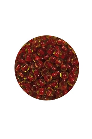 Dökme Cam Kum Boncuk 8/0 3 Mm - 60 Gram - Şeffaf Sarı Kırmızı - Bnc216