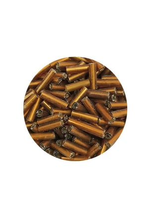 Uzun Boru Kesme Boncuk Çap 2mm Uzunluk 10 Mm - 20 Gram - Koyu Altın - Bnc226