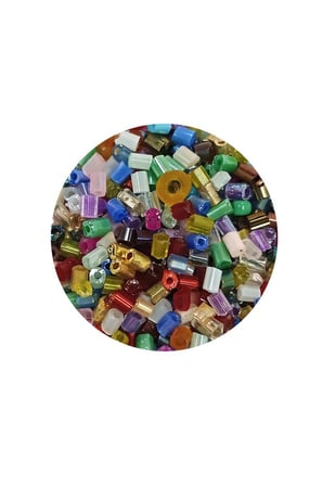 Kesme Cam Boncuk 2mm - 20 Gram - Karışık Renkli -bnc309