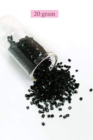 Kesme Cam Boncuk 2mm - 20 Gram - Siyah -bnc312